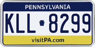 PA license plate KLL8299