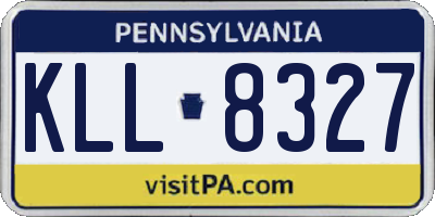 PA license plate KLL8327