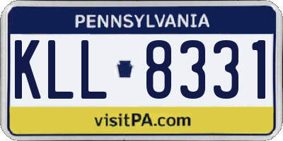 PA license plate KLL8331