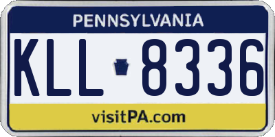 PA license plate KLL8336