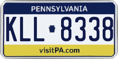 PA license plate KLL8338