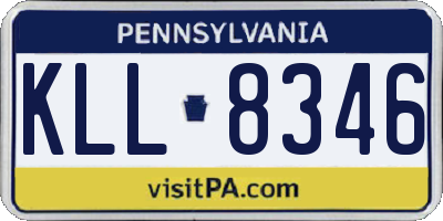 PA license plate KLL8346