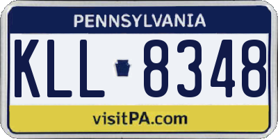 PA license plate KLL8348