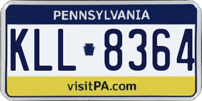 PA license plate KLL8364