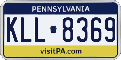 PA license plate KLL8369