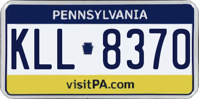 PA license plate KLL8370