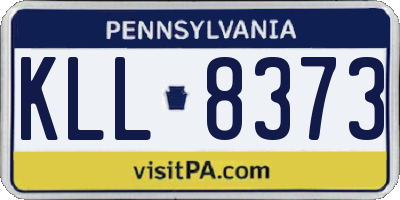 PA license plate KLL8373