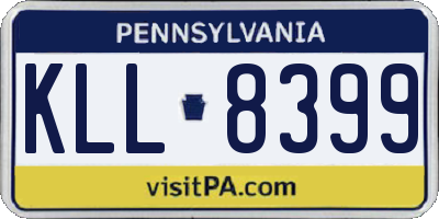 PA license plate KLL8399