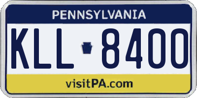 PA license plate KLL8400