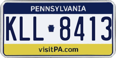 PA license plate KLL8413
