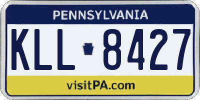 PA license plate KLL8427