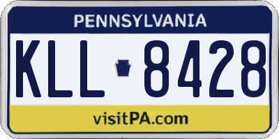 PA license plate KLL8428