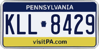 PA license plate KLL8429