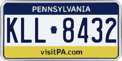PA license plate KLL8432