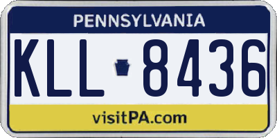 PA license plate KLL8436