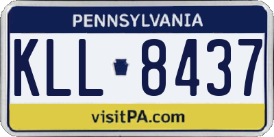 PA license plate KLL8437
