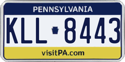 PA license plate KLL8443