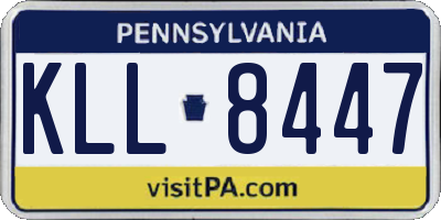 PA license plate KLL8447