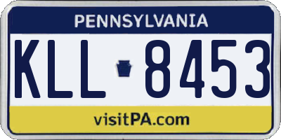 PA license plate KLL8453