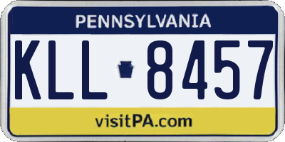PA license plate KLL8457