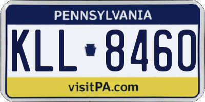 PA license plate KLL8460