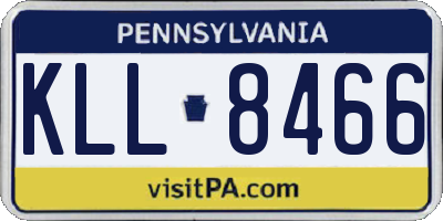 PA license plate KLL8466