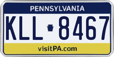 PA license plate KLL8467
