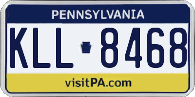 PA license plate KLL8468