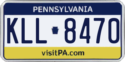 PA license plate KLL8470