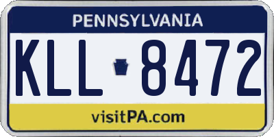 PA license plate KLL8472