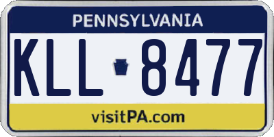 PA license plate KLL8477