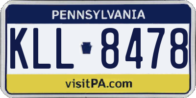PA license plate KLL8478