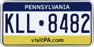 PA license plate KLL8482