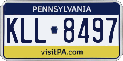 PA license plate KLL8497