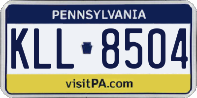 PA license plate KLL8504