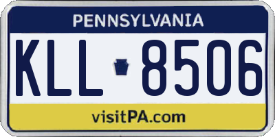 PA license plate KLL8506