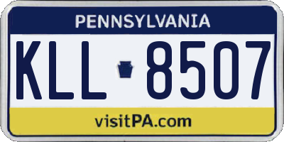 PA license plate KLL8507