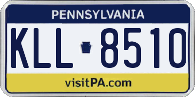 PA license plate KLL8510