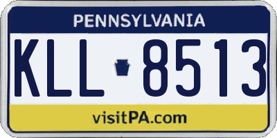 PA license plate KLL8513