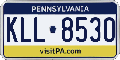 PA license plate KLL8530
