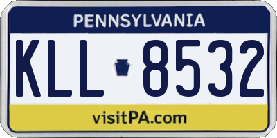 PA license plate KLL8532