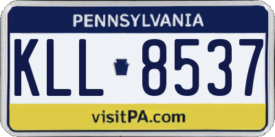 PA license plate KLL8537