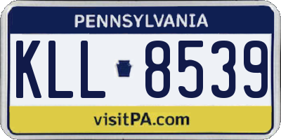 PA license plate KLL8539