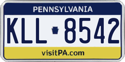 PA license plate KLL8542