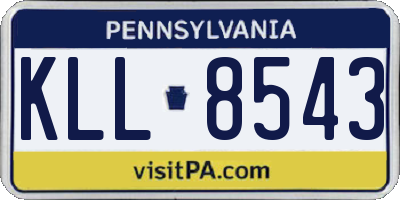 PA license plate KLL8543