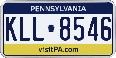PA license plate KLL8546