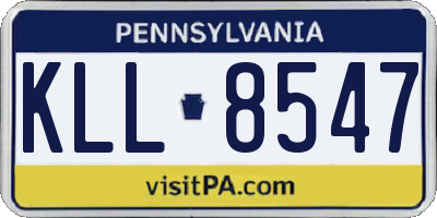 PA license plate KLL8547