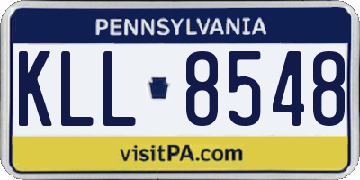 PA license plate KLL8548
