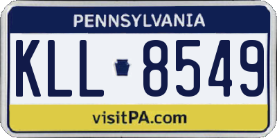 PA license plate KLL8549