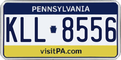 PA license plate KLL8556